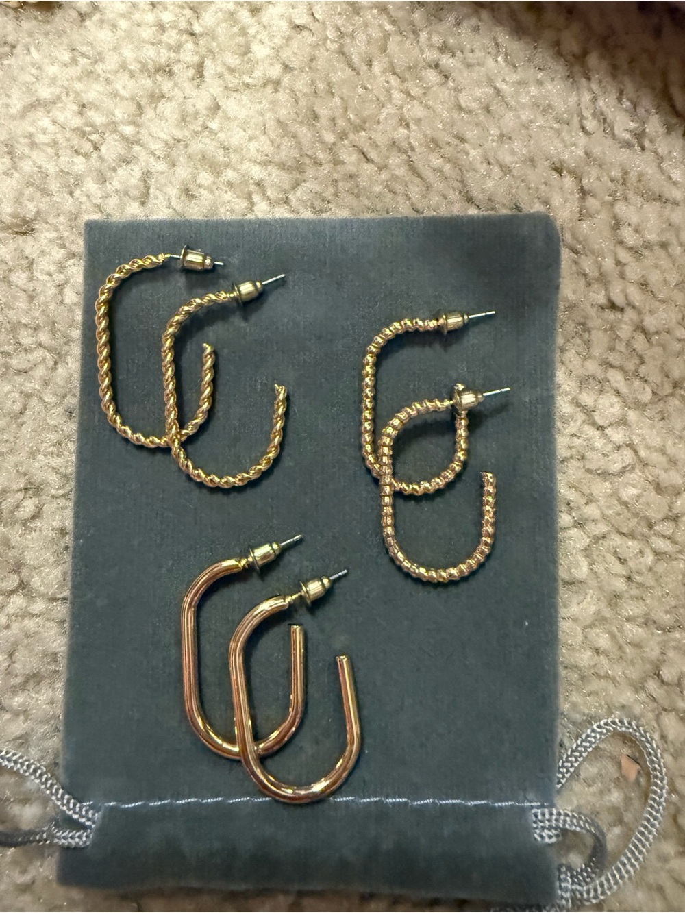 Gold-Tone Hoop Earring Set - Trio Pack